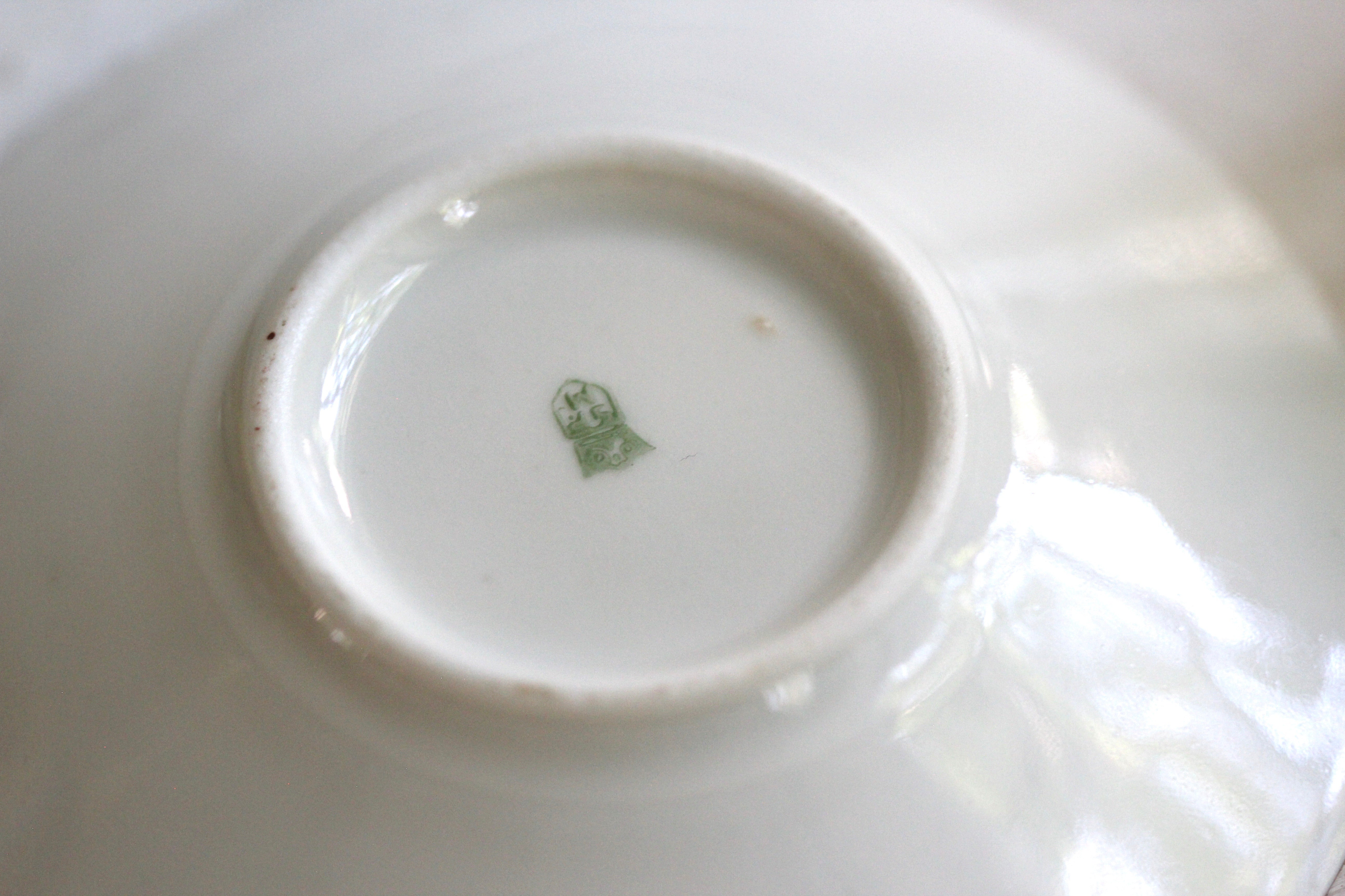 Antique Tiny Blue Flowers Tea Cup Set