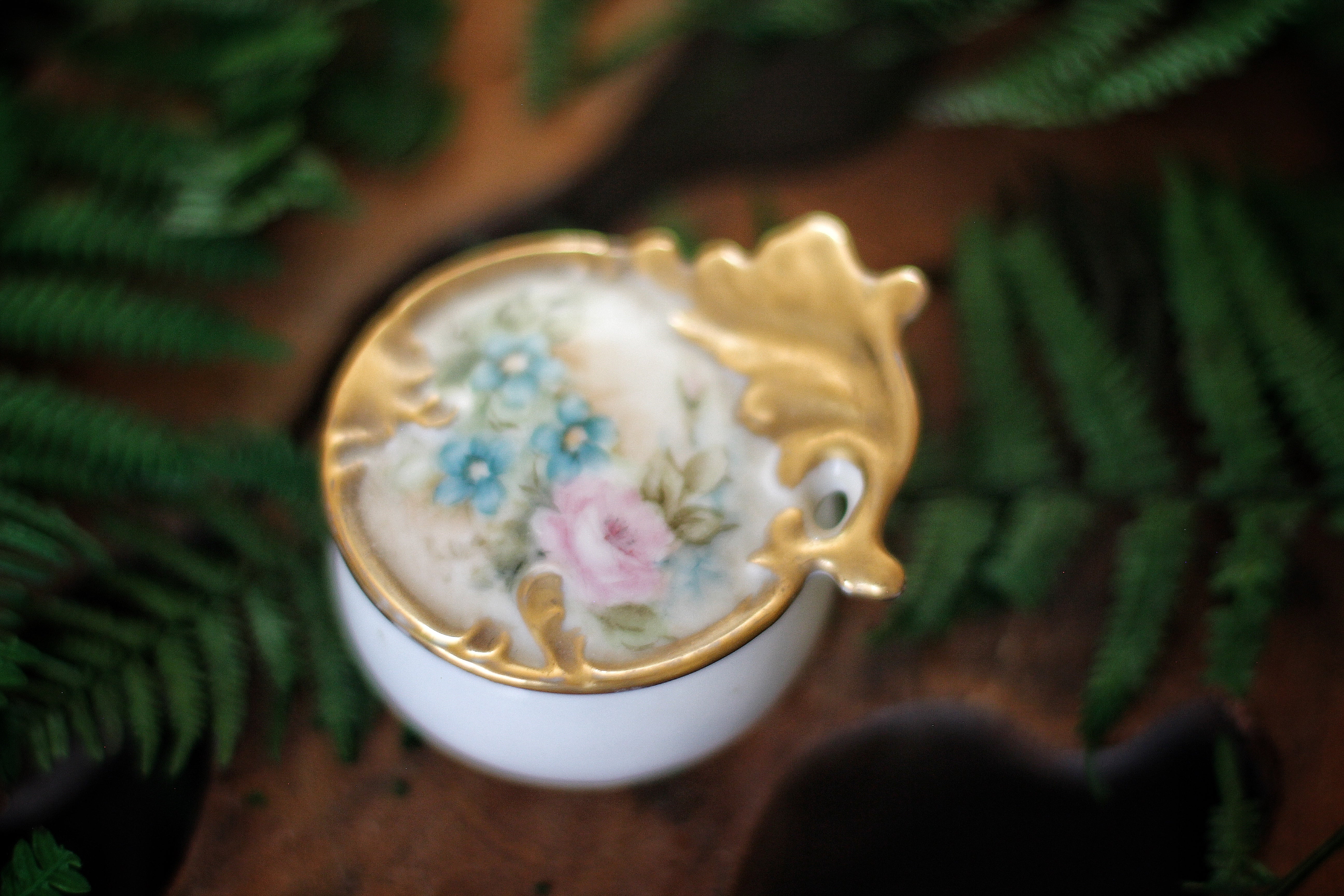 Vintage Floral Porcelain Trinket