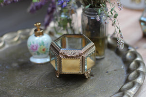 Antique Hexagon Jewelry Box