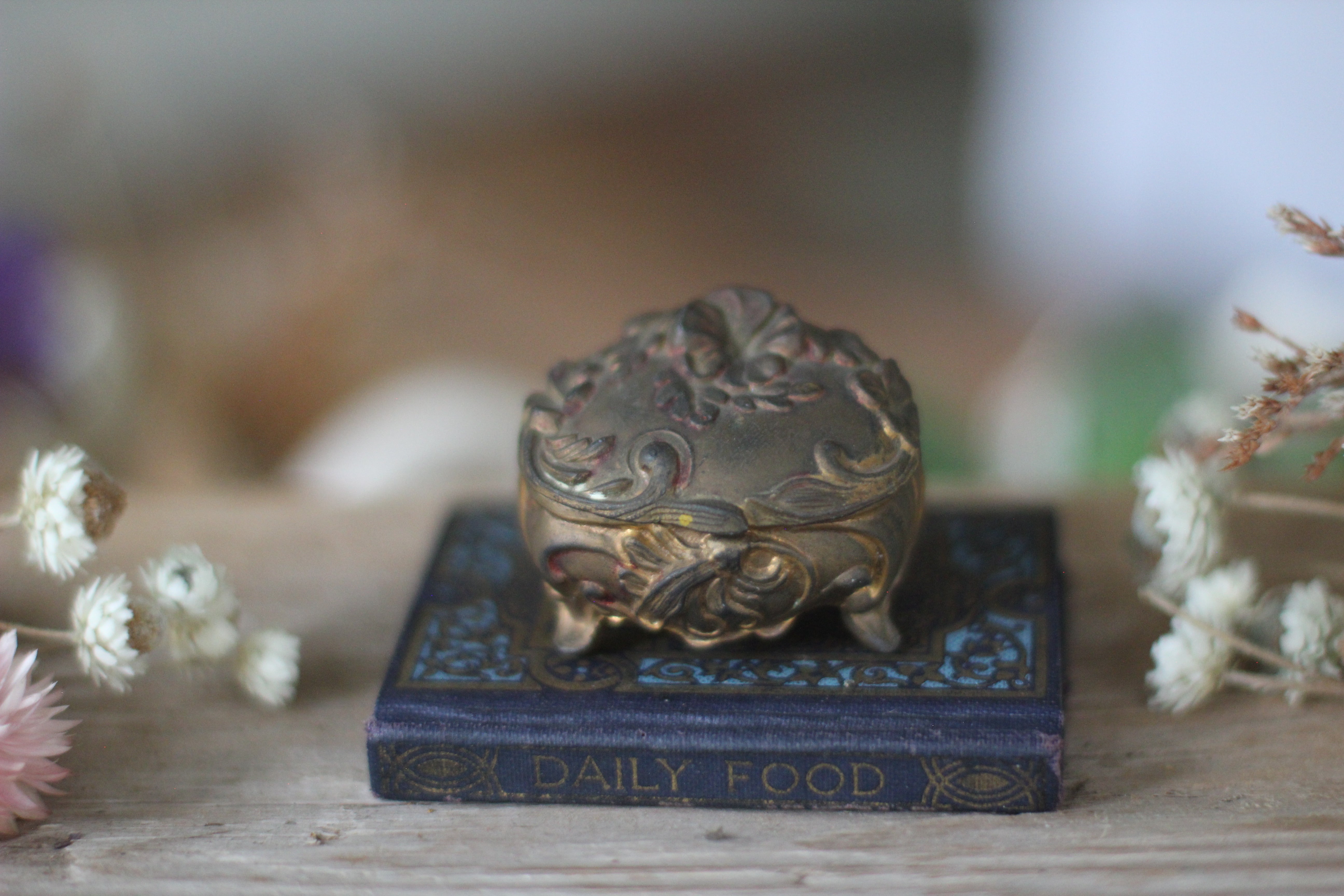 Antique Miniature Art Nouveau Jewelry Box