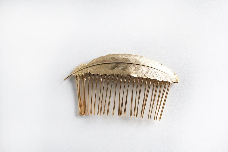 Preorder * Large Feather Hair Comb