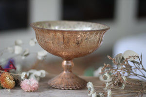 Vintage Distressed Glass Wedding Decor Vase Dish