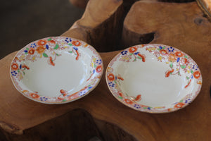 Vintage Hand Painted Japan Floral Bowl Set