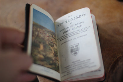 Antique Miniature Black Book, New Testament, 1900’s