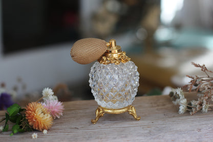 Antique Stylebuilt Ormolu Atomizer Perfume Bottle