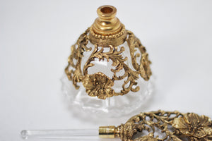 Antique Floral Dogwood Glass Matson Perfume Bottle