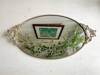 Antique Butterflies Mirror Tray