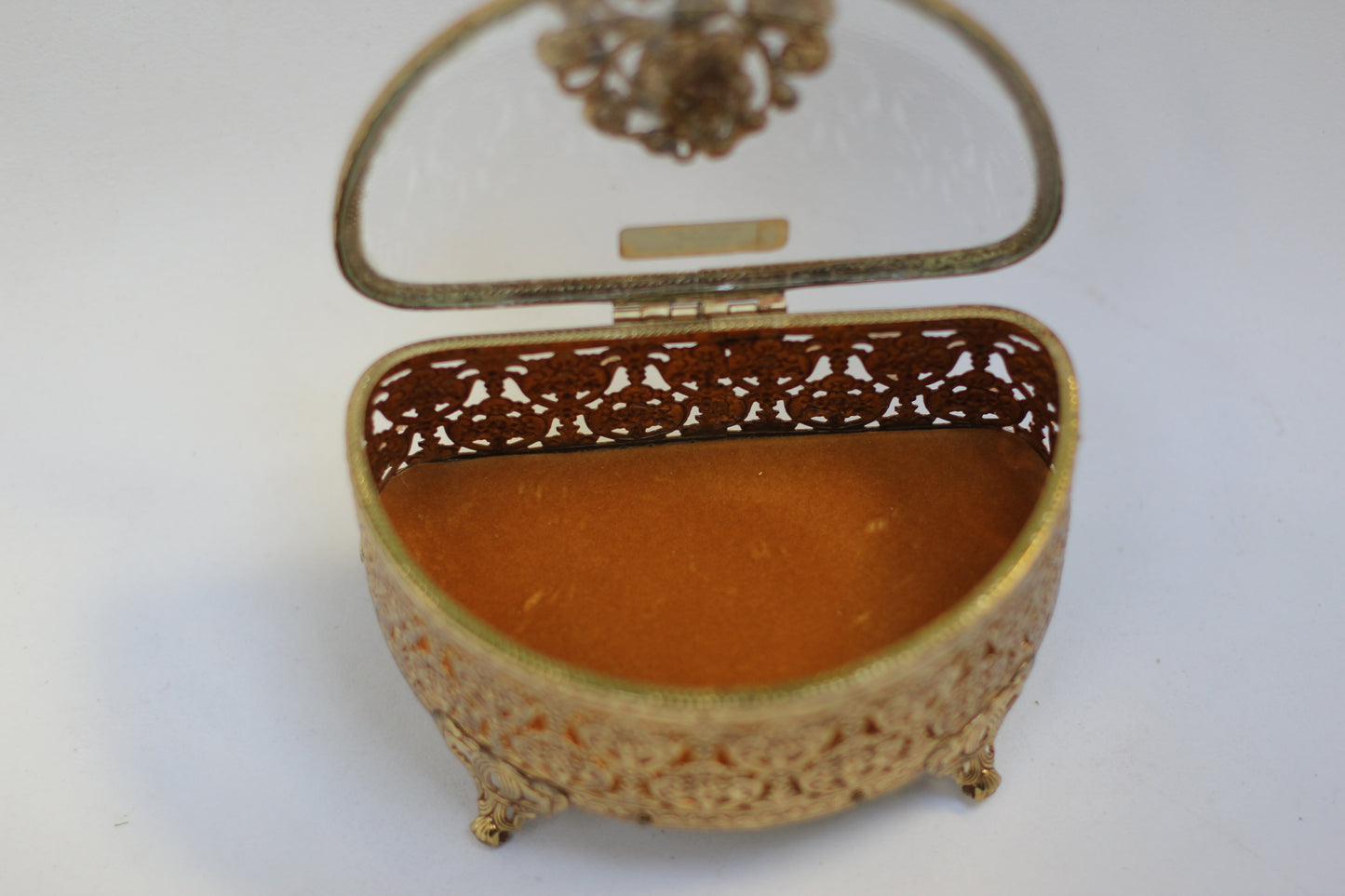 Antique Stylebuilt Floral Jewelry Box