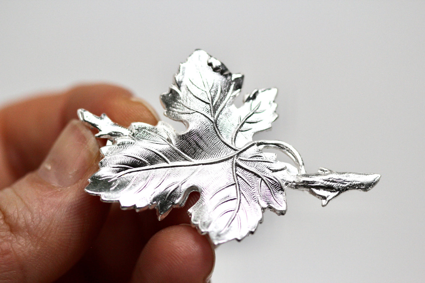 Fig Leaf & Branch Brooch