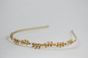 Pearls and Leaves Headband