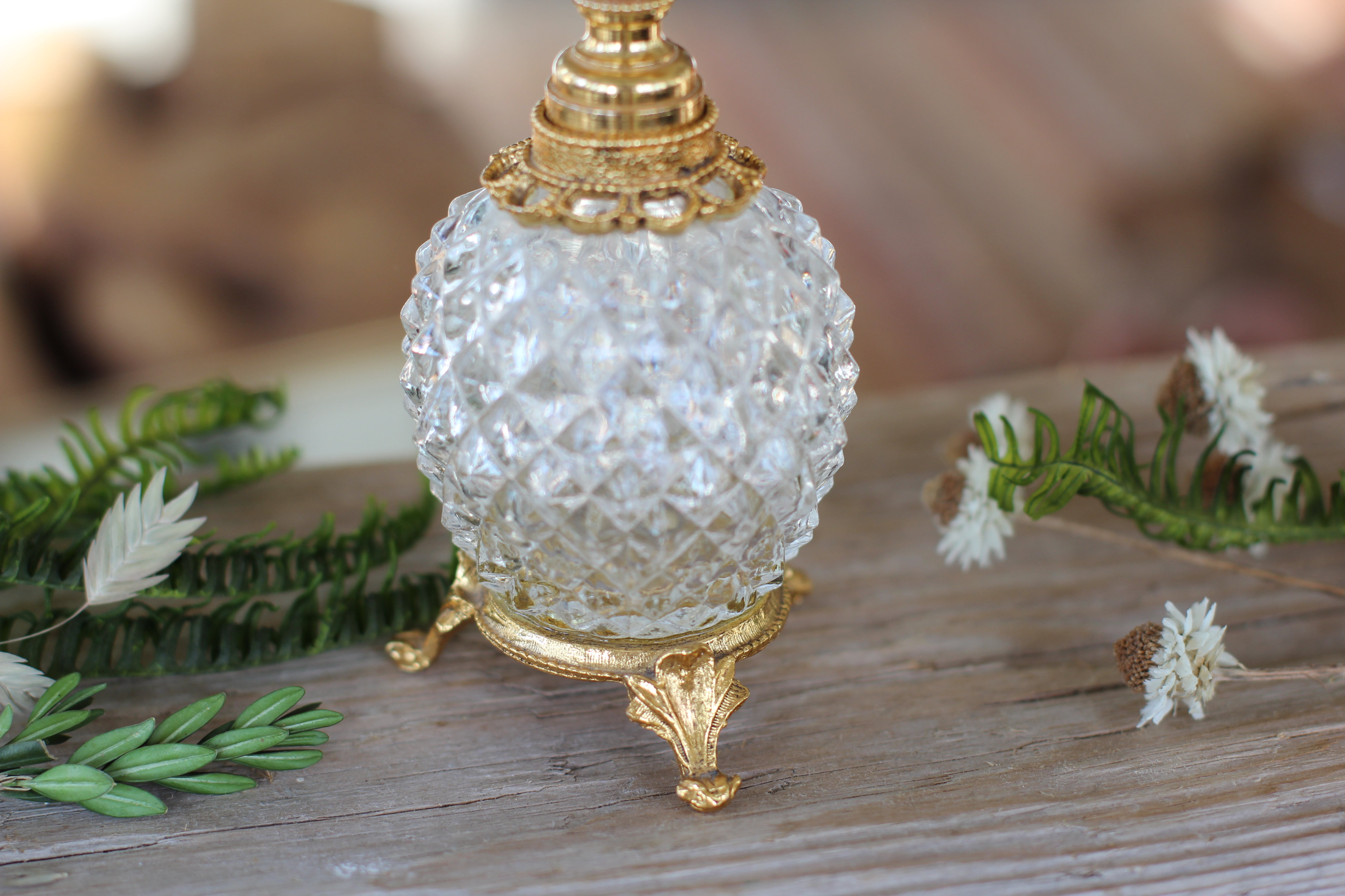 Antique Glass Filigree Stylebuilt Perfume Bottle