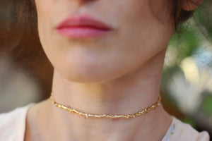 Rustic Branch w/ Seed Pearls Choker