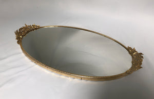 Antique Leaves & Berries Mirror Tray