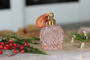 Antique Pink Atomizer Perfume Bottle