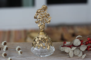 Antique Gold Tint Roses Matson Perfume Bottle