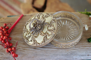 Vintage Floral Jar