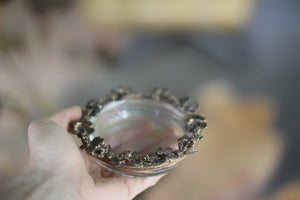 Vintage Floral Glass Dish