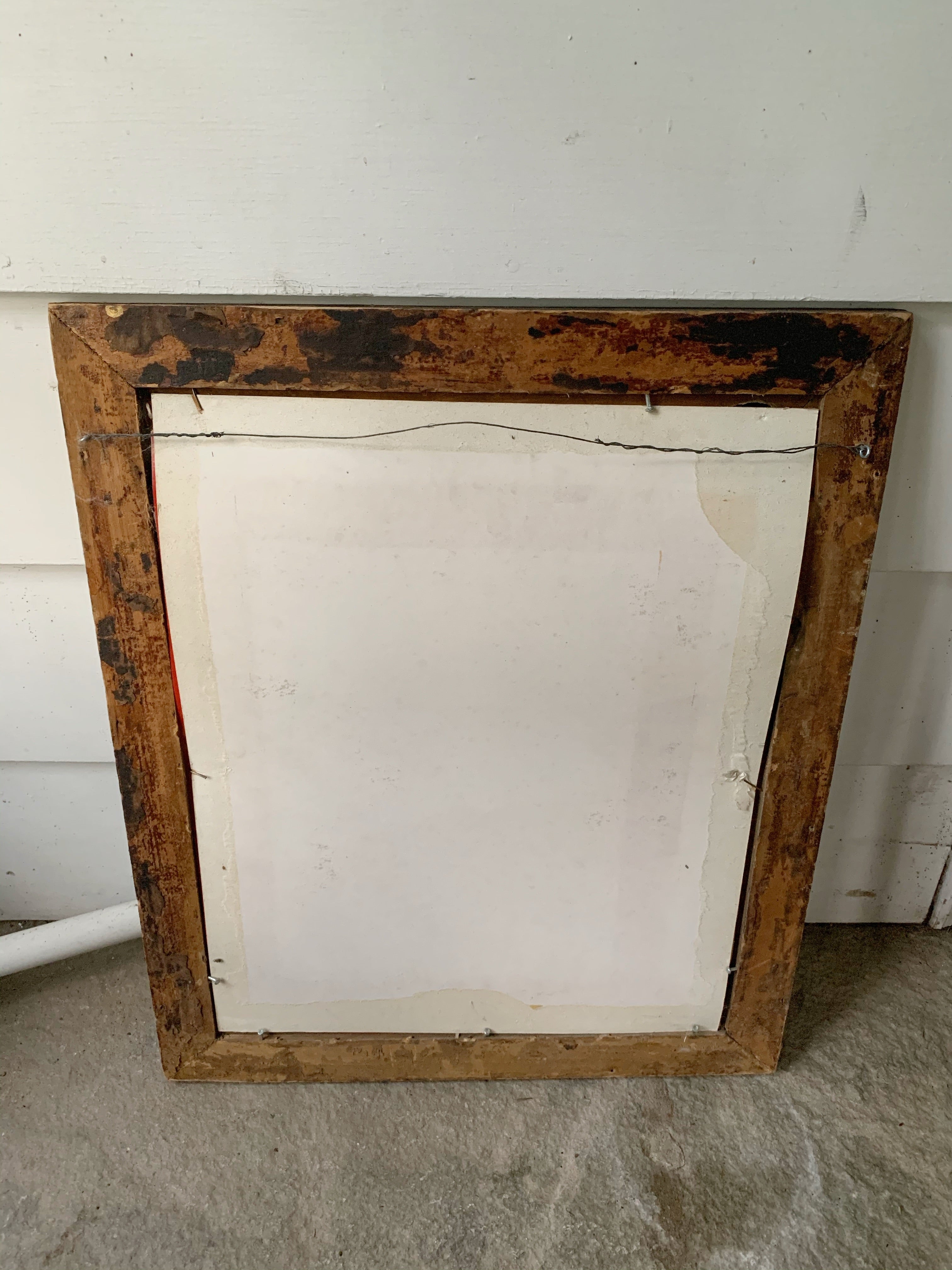 Antique Large Wood Victorian Bronze Frame