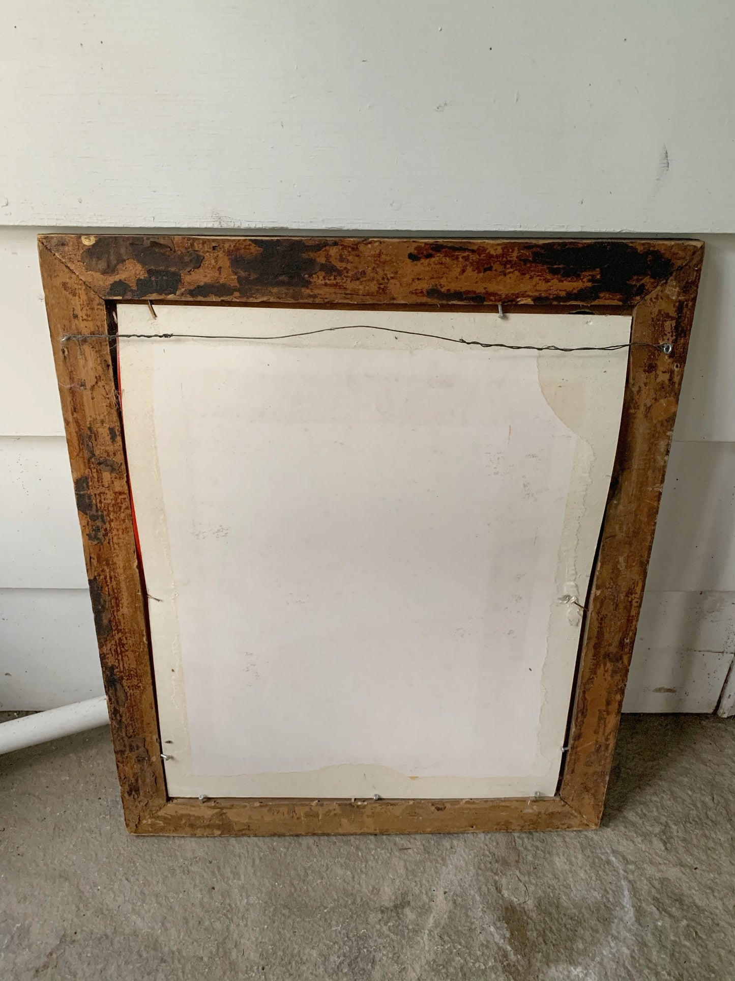 Antique Large Wood Victorian Bronze Frame