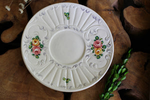 Vintage Porcelain Floral Italian Plate