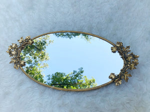 Antique Ivy Leaves Mirror Tray