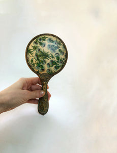 Petite Thistle Floral Hand Mirror