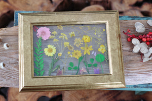 Pressed Flowers Framed Collage