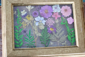 Pressed Flowers Framed Collage