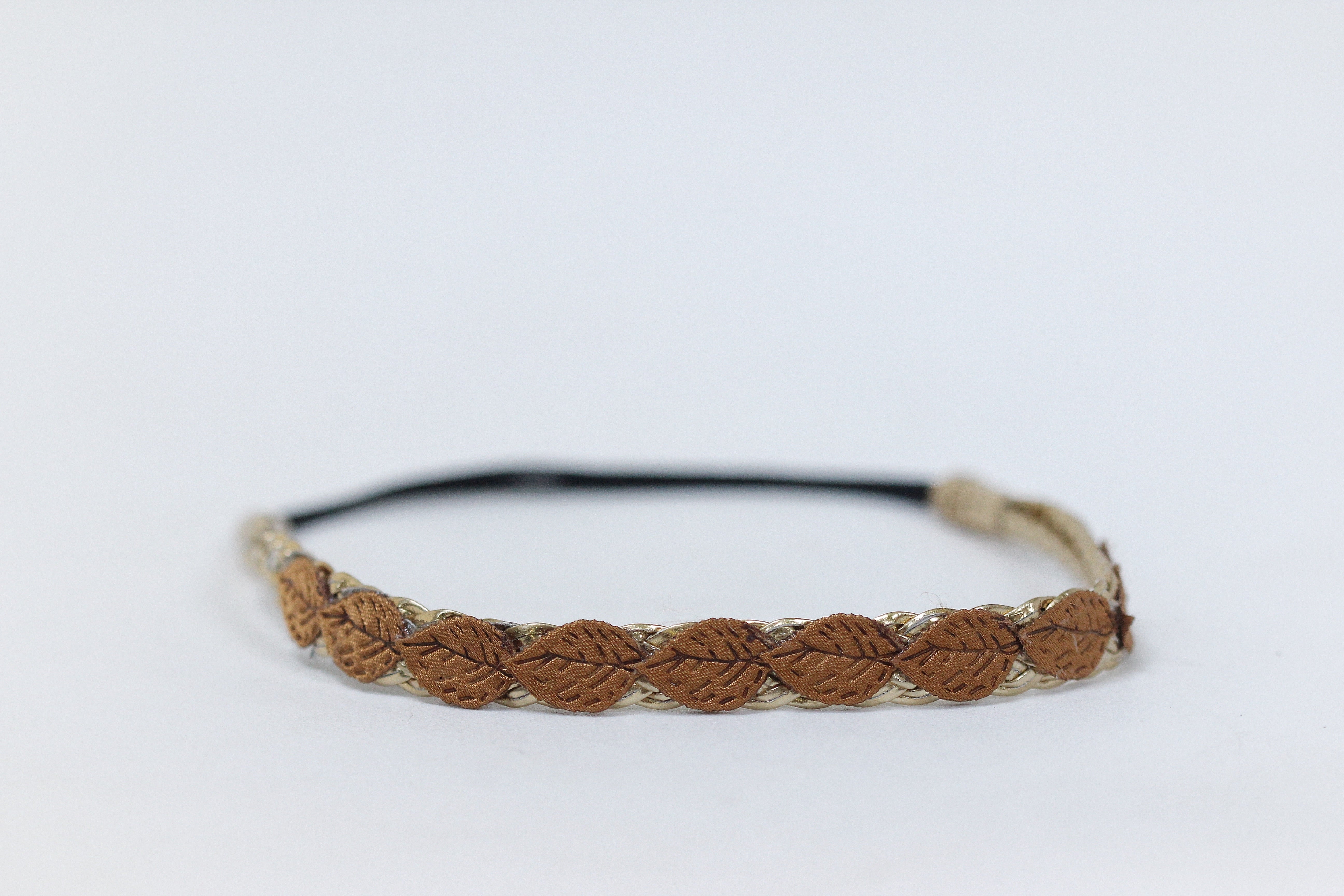 Stretchy fabric leaves Headband
