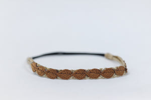 Stretchy fabric leaves Headband