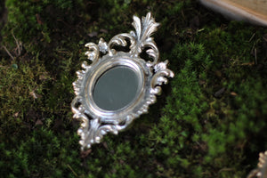 Antique Florentine Miniature Framed Mirror