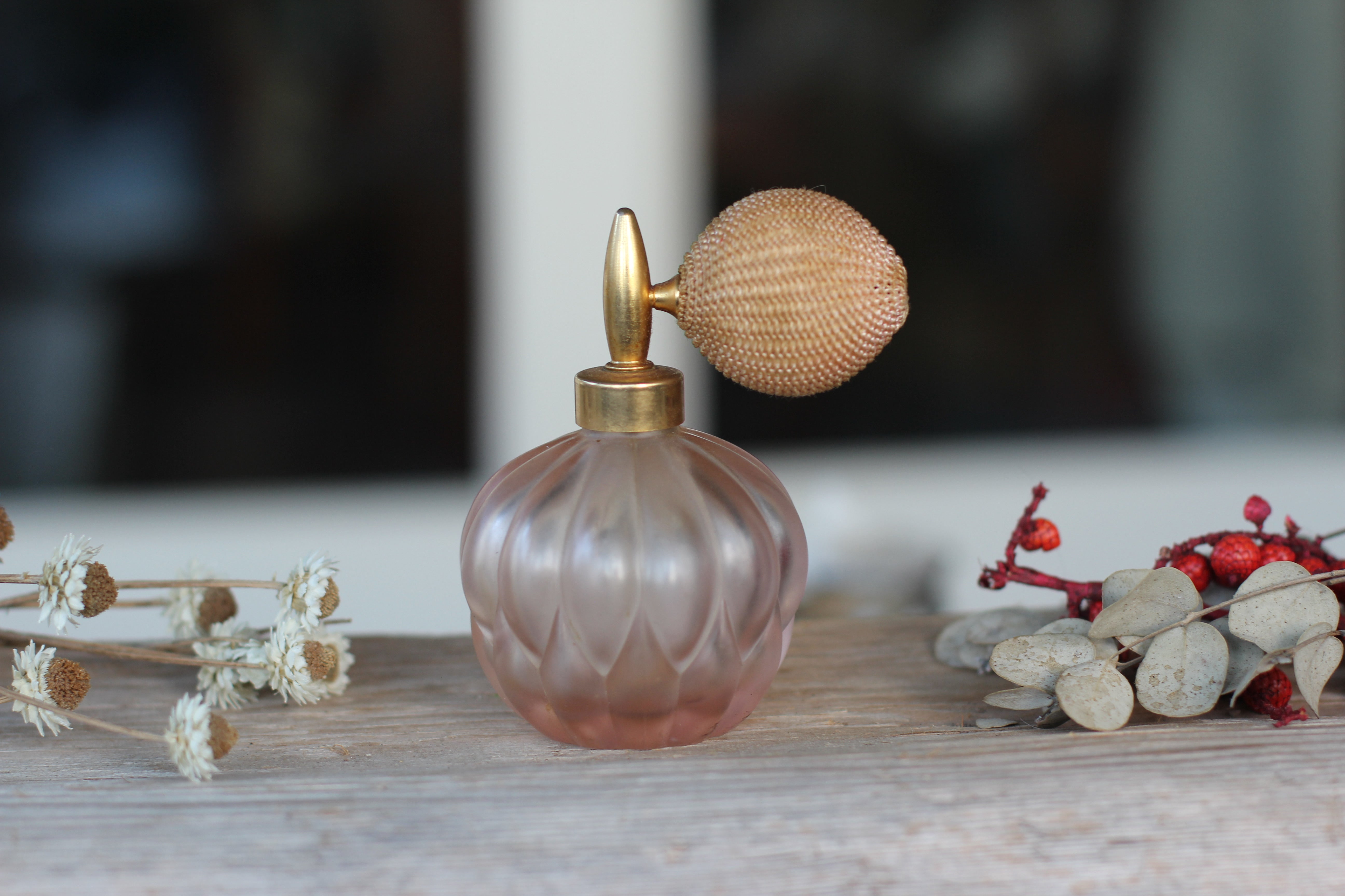 Antique Pink Automizer Perfume Bottle