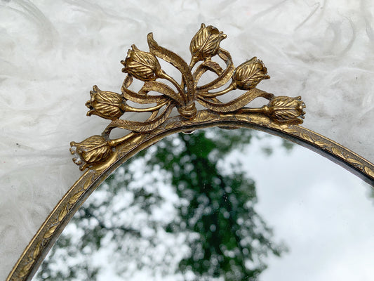 Antique Tulip Mirror Tray
