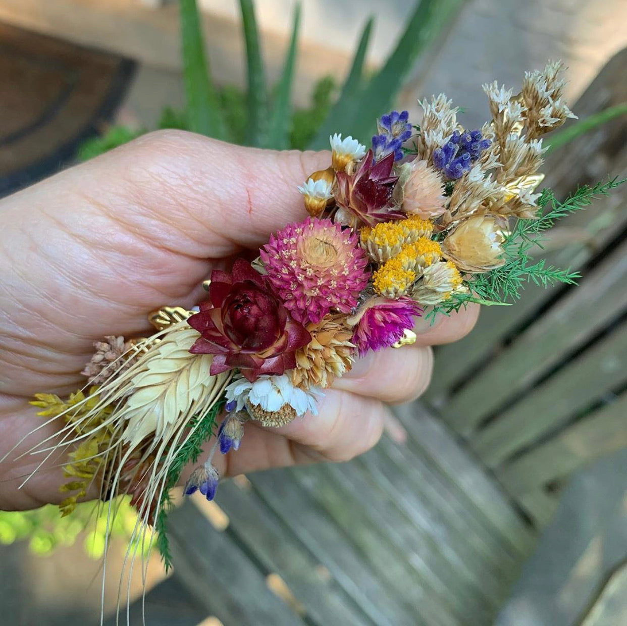 Custom Made* Fairy Dried Flowers Barrette – Avigail Adam