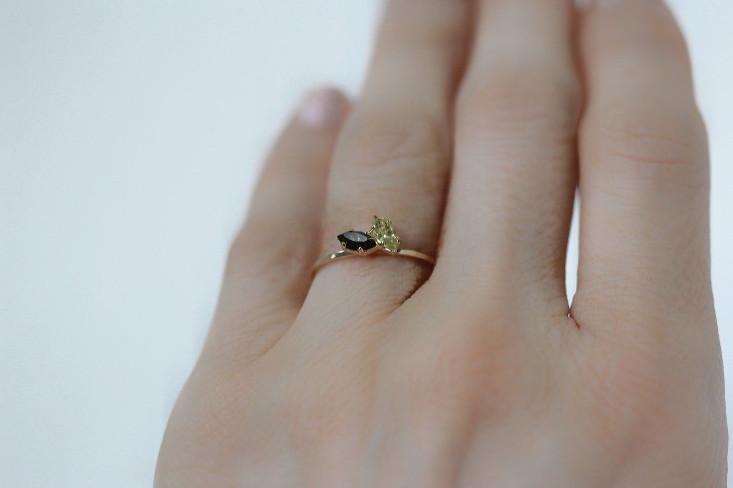 Preorder * Lime Marquise Crystals Ring