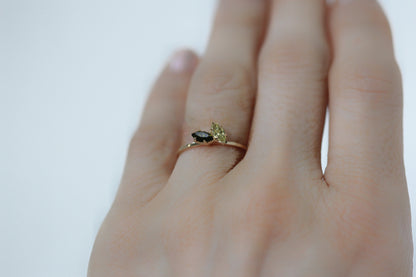 Preorder * Lime Marquise Crystals Ring