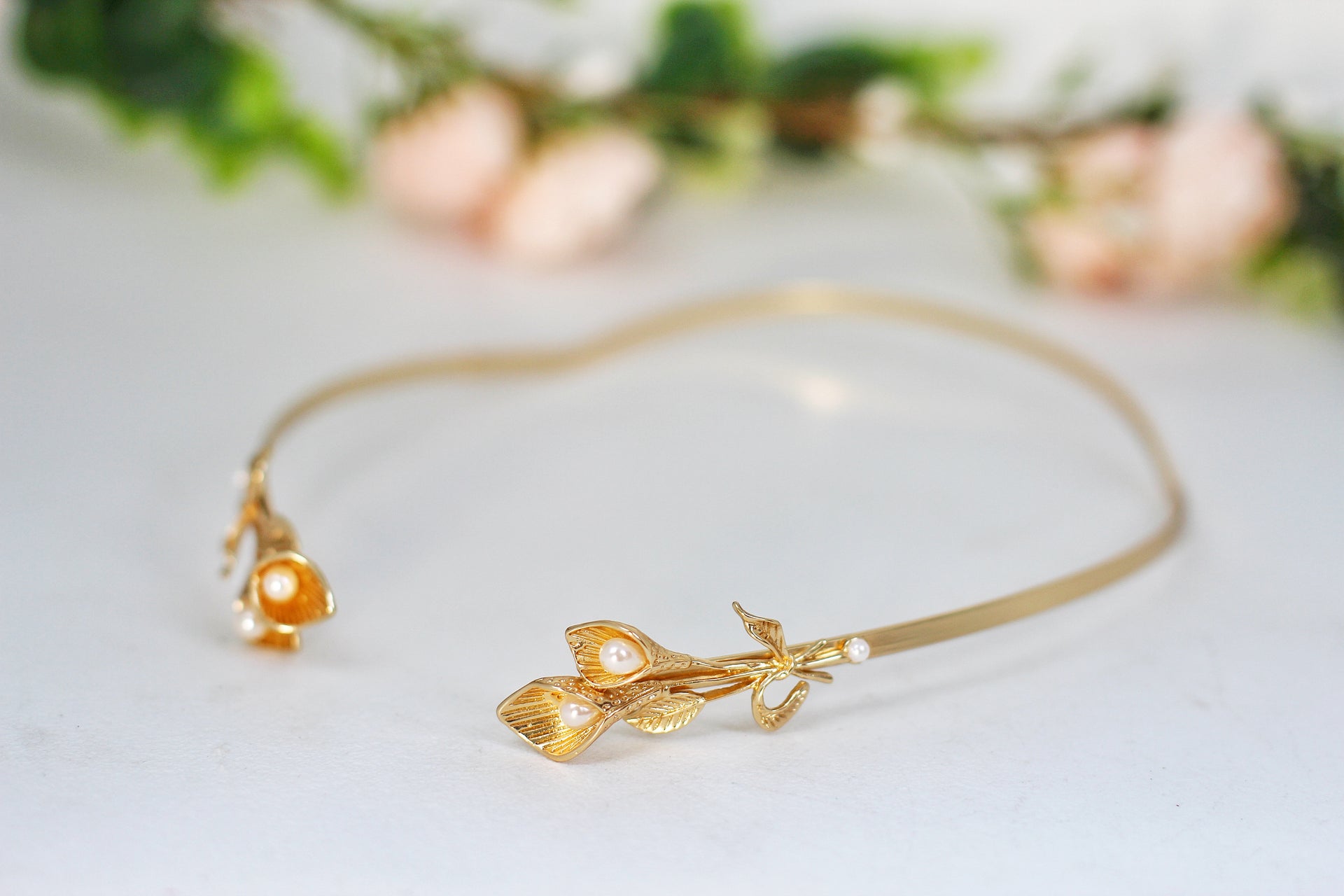 calla lily flower crown Calla Lilies Branch Goddess Crown Silver