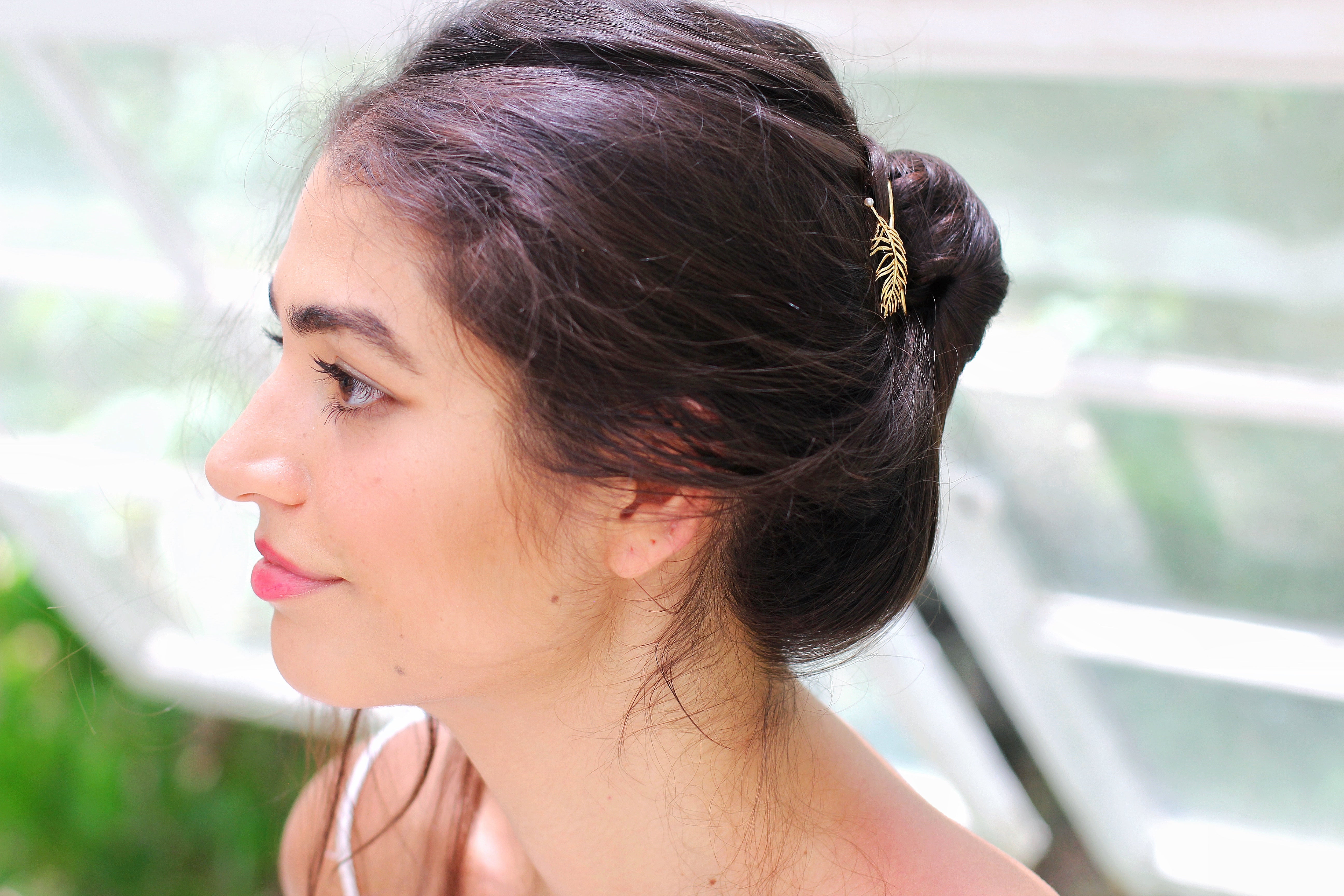 Tiny Feather Hair Prong