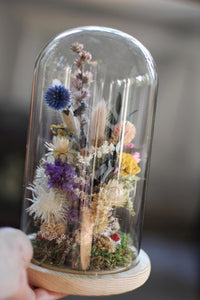 Extra Large Dried Flowers Glass Dome / Cloche