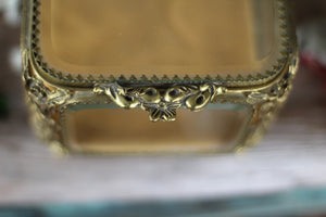 Antique Large Floral Victorian Jewelry Box
