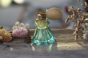 Vintage Irice Green Atomizer Perfume Bottle