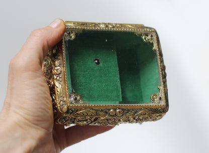 Antique Turquoise Jewelry Music Box