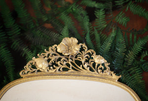 Antique Floral Dogwood Matson Mirror Tray