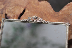 Antique Rectangle Filigree Mirror Tray