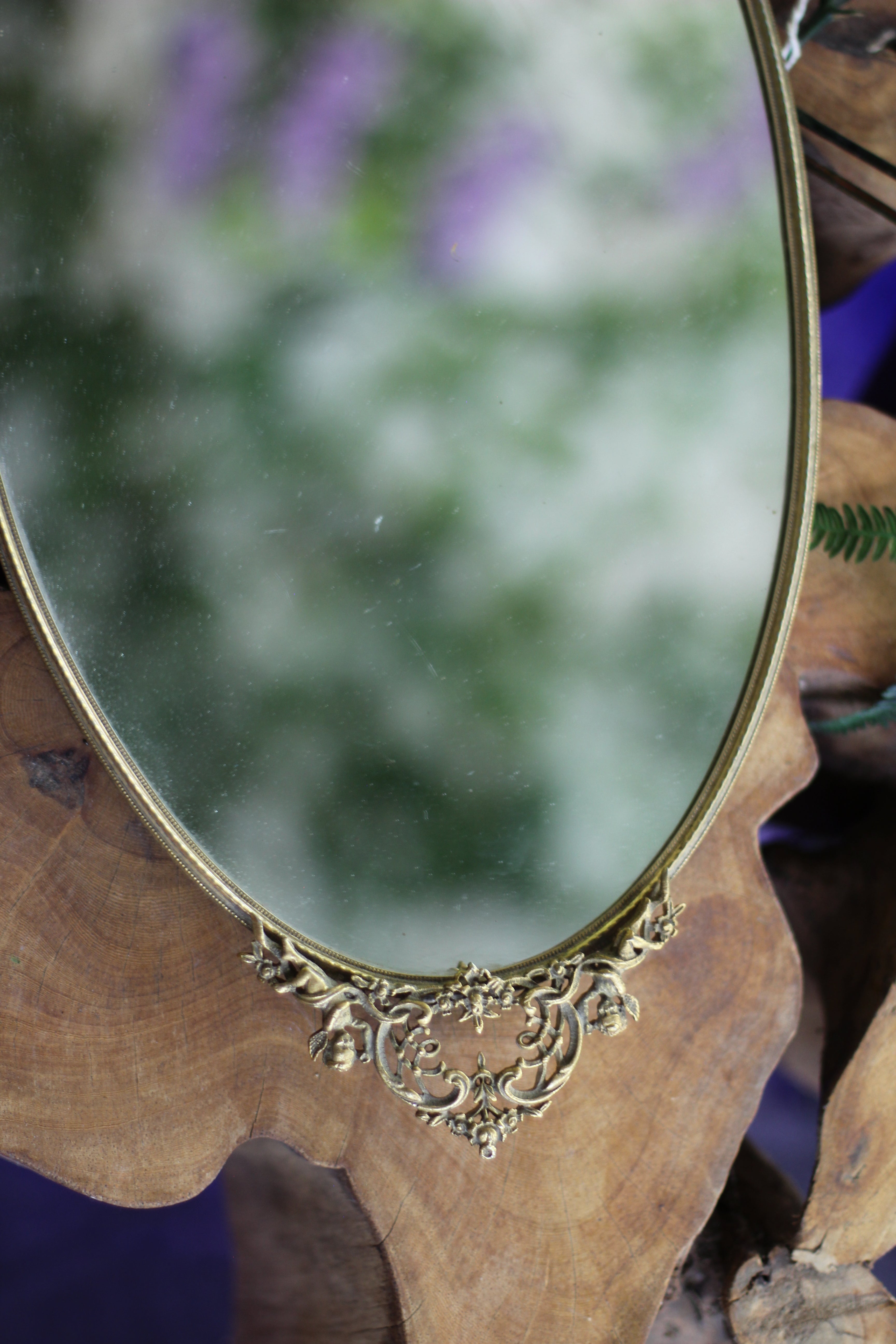 Antique Cherubs / Angels Mirror Tray