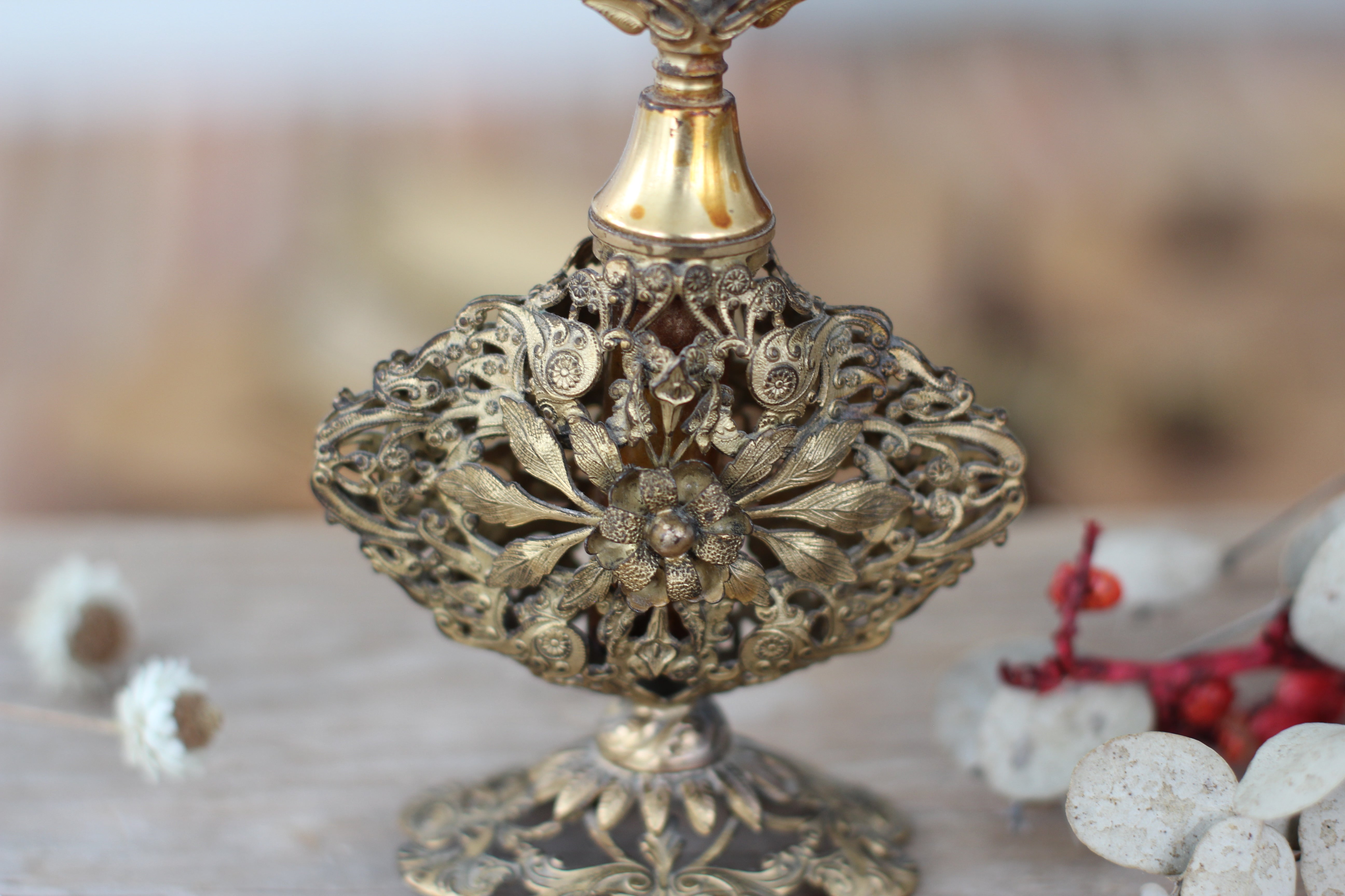 Vintage large gold design Perfume Bottle – Avigail Adam