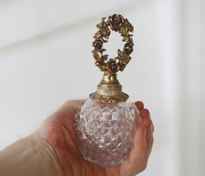 Antique Floral Wreath Perfume Bottle