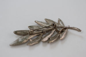 Silver Leaves Bouquet Brooch