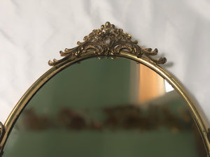 Antique French Victorian Hanging Mirror Tray