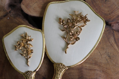 Antique Raised Dogwood & Birds Vanity Set